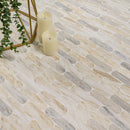 Angora Ellipse 12"x12" Polished Marble Mosaic Floor and Wall Tile - MSI Collection