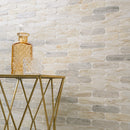 Angora Ellipse 12"x12" Polished Marble Mosaic Floor and Wall Tile - MSI Collection