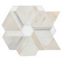 Angora Floralis 11"x12" Polished Marble Mosaic Floor and Wall Tile - MSI Collection