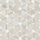 Angora Floralis 11"x12" Polished Marble Mosaic Floor and Wall Tile - MSI Collection