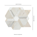 Angora Floralis 11"x12" Polished Marble Mosaic Floor and Wall Tile - MSI Collection