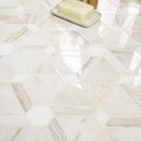 Angora Floralis 11"x12" Polished Marble Mosaic Floor and Wall Tile - MSI Collection