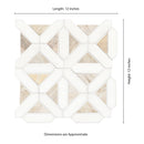 Angora Geometric 12"x12" Polished Marble Mesh Mounted Mosaic Tile - MSI Collection