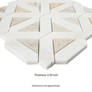 Angora Geometric 12"x12" Polished Marble Mesh Mounted Mosaic Tile - MSI Collection