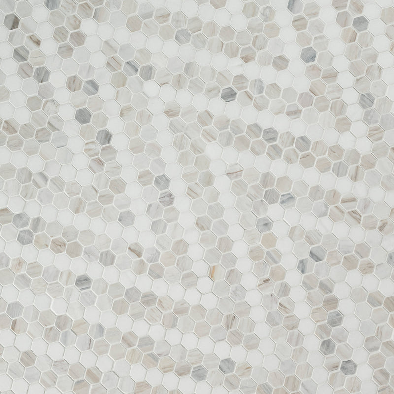 Angora Sazi 10.94"x13.74" Polished Marble Mosaic Floor and Wall Tile - MSI Collection angle view 2