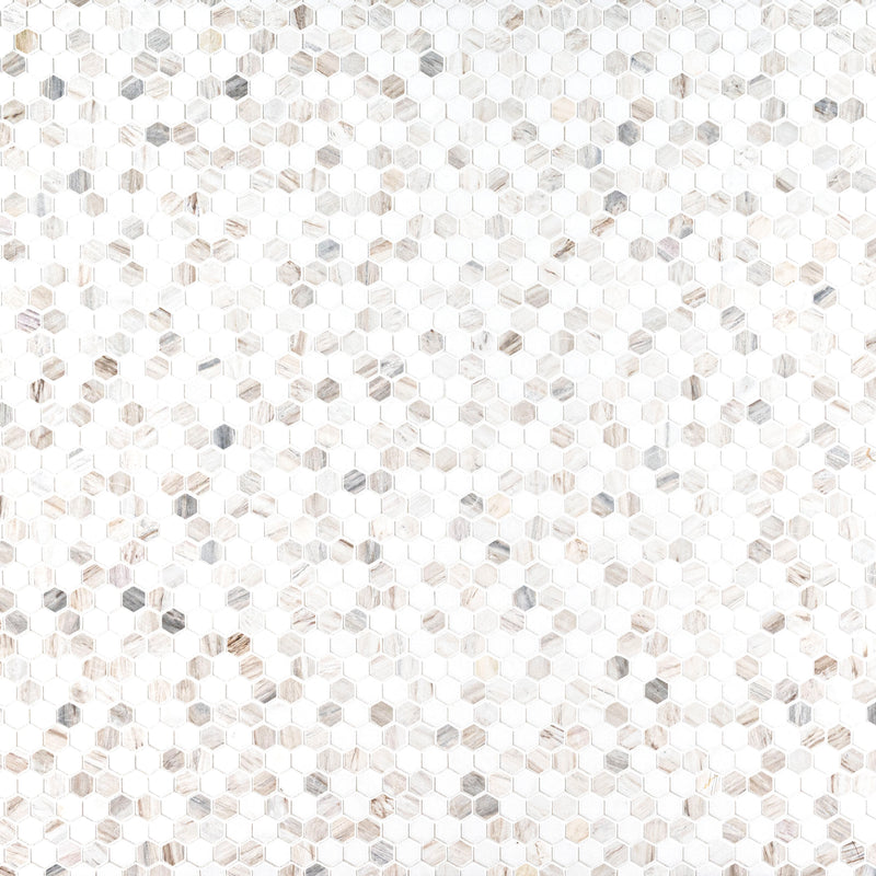 Angora Tibi 12"x12" Polished Marble Mosaic Floor And Wall Tile - MSI Collection tile view 2