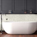 Arabescato Carrara Hexagon 11.1" x 11.5" Honed Marble Mesh-Mounted Mosaic Tile Hexagon- MSI Collection