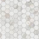 Arabescato Venato White Hexagon 10"x13" Honed Marble Mosaic Floor and Wall Tile - MSI Collection