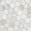 Arabescato Venato White Hexagon 10"x13" Honed Marble Mosaic Floor and Wall Tile - MSI Collection