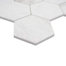 Arabescato Venato White Hexagon 10"x13" Honed Marble Mosaic Floor and Wall Tile - MSI Collection