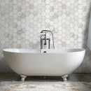 Arabescato Venato White Hexagon 10"x13" Honed Marble Mosaic Floor and Wall Tile - MSI Collection