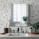 Arabescato Venato White Cube 11.73"x13.47" Honed Marble Mesh Mounted Mosaic Tile - MSI Collection