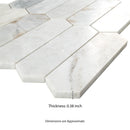 Arabescato Venato White Picket 11.73"x12" Honed Marble Mesh Mounted Mosaic Tile - MSI Collection