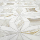 Athena Gold Estrella 10"x10" Polished Marble Mosaic Floor and Wall Tile - MSI Collection