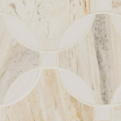 Athena Gold 10"x10" Lola Polished Marble Mosaic Floor And Wall Tile - MSI Collection closeup view