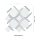 Azula Kaya 11"x11" Polished Marble Mosaic Floor and Wall Tile - MSI Collection