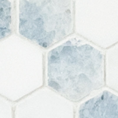 Azula Sazi 14"x11" Polished Marble Mosaic Floor And Wall Tile - MSI Collection closeup view
