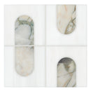 Bianco Dolomite Moderno 12"x12" Polished Marble Mosaic Floor and Wall Tile - MSI Collection