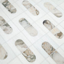 Bianco Dolomite Moderno 12"x12" Polished Marble Mosaic Floor and Wall Tile - MSI Collection