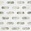 Bianco Dolomite Moderno 12"x12" Polished Marble Mosaic Floor and Wall Tile - MSI Collection