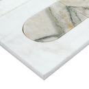 Bianco Dolomite Moderno 12"x12" Polished Marble Mosaic Floor and Wall Tile - MSI Collection