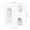 Bianco Dolomite Moderno 12"x12" Polished Marble Mosaic Floor and Wall Tile - MSI Collection