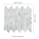 Carrara White Blanco Pattern 12"x12" Honed Marble Mesh-Mounted Mosaic Tile- MSI Collection