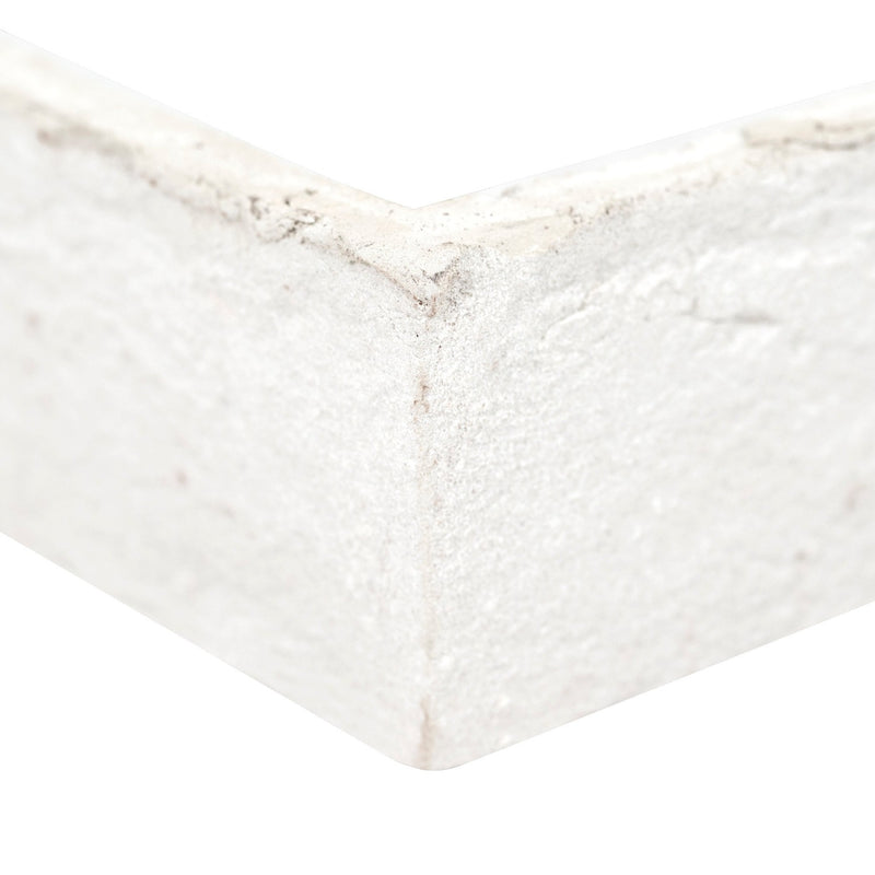 Alpine White 2.25"x10.75" Natural Clay Brick Look Corner Wall Tile - MSI Collection product shot corner view