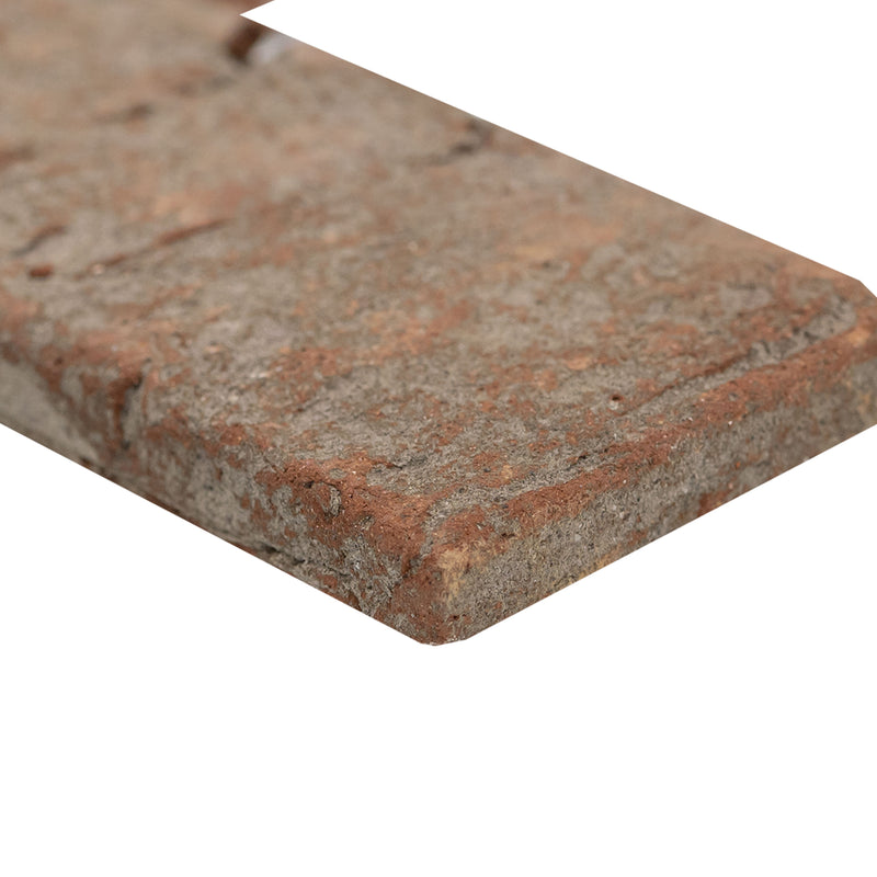 Noble Red 2.64"x7.89" Clay Brick Tile - MSI Collection product shot edge view
