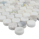 Cloudland Round Pattern 12"x12" Polished Marble Mosaic Floor and Wall Tile - MSI Collection
