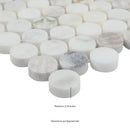 Cloudland Round Pattern 12"x12" Polished Marble Mosaic Floor and Wall Tile - MSI Collection