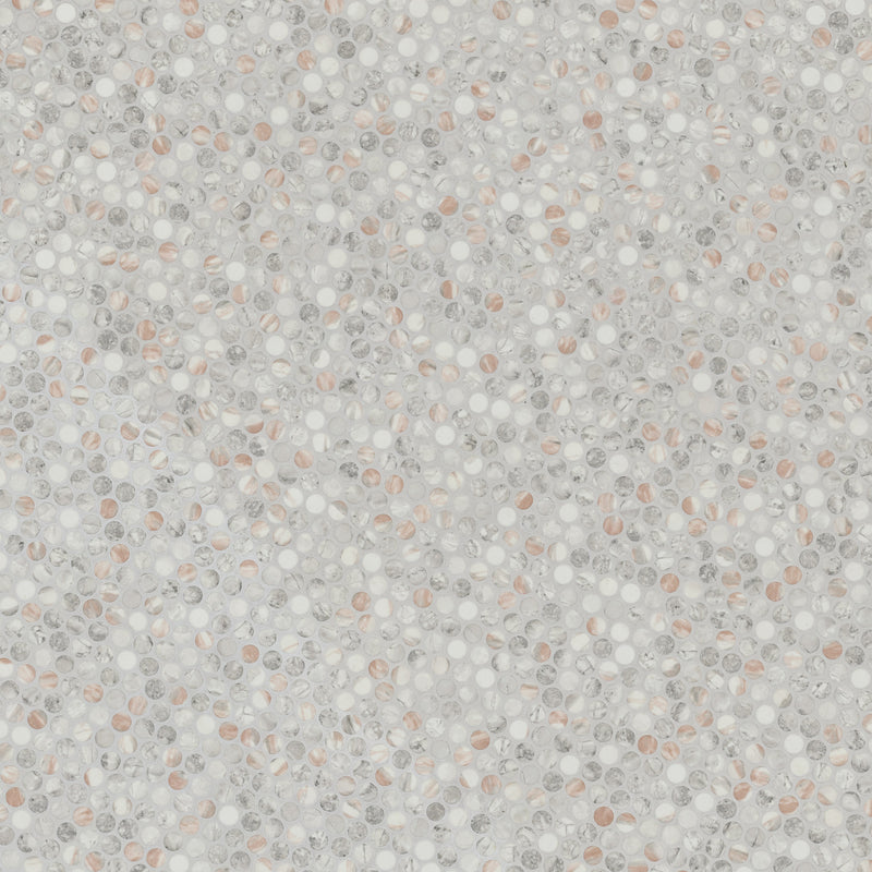 Briar Rosa Pennyround 12"x12" Matte Glass Floor and Wall Tile - MSI Collection