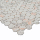Briar Rosa Pennyround 12"x12" Matte Glass Floor and Wall Tile - MSI Collection