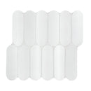 Bianco Glossy Ellipse 12"x12" Glossy Glass Mosaic Wall Tile - MSI Collection