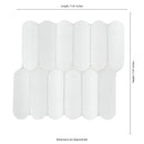 Bianco Glossy Ellipse 12"x12" Glossy Glass Mosaic Wall Tile - MSI Collection