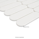 Bianco Glossy Ellipse 12"x12" Glossy Glass Mosaic Wall Tile - MSI Collection