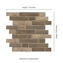 Driftwood Interlocking 11.81" x 11.81" Glass Mesh-Mounted Mosaic Tile Pattern-MSI Collection