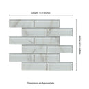 Ivory Amber Beveled Subway 11.81"x11.81" Glass Mesh-Mounted Mosaic Tile Pattern- MSI Collection