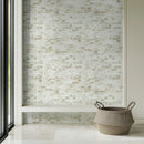 Ivory Amber Beveled Subway 11.81"x11.81" Glass Mesh-Mounted Mosaic Tile Pattern- MSI Collection