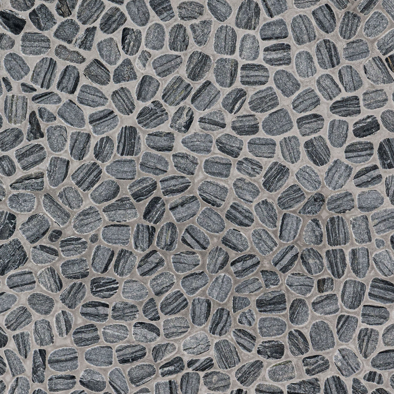 Henley Pebble 12"x12" Tumbled Marble Mosaic Floor and Wall tile - MSI Collection angle view