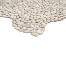 Ivory White Mini Pebble 12"x12" Tumbled Marble Mosaic Floor and Wall Tile - MSI Collection