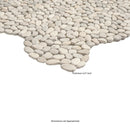 Ivory White Mini Pebble 12"x12" Tumbled Marble Mosaic Floor and Wall Tile - MSI Collection