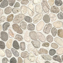 Ivory White Mini Pebble 12"x12" Tumbled Marble Mosaic Floor and Wall Tile - MSI Collection