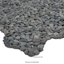 Noir Ash Mini Pebble 12"x12" Tumbled Marble Mosaic Floor and Wall Tile - MSI Collection