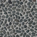 Noir Ash Mini Pebble 12"x12" Tumbled Marble Mosaic Floor and Wall Tile - MSI Collection