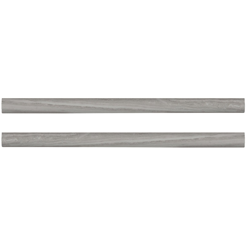 White Oak Pencil Molding 0.75"x12" Honed Marble Tile Trim - MSI Collection multi trim view