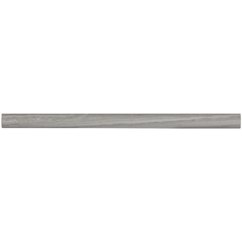 White Oak Pencil Molding 0.75"x12" Honed Marble Tile Trim - MSI Collection side view