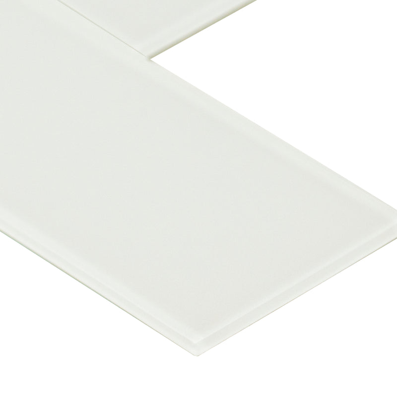 Alpine Ice Subway 12"x12" Glass Peel and Stick Wall Tile - MSI Collection profile view