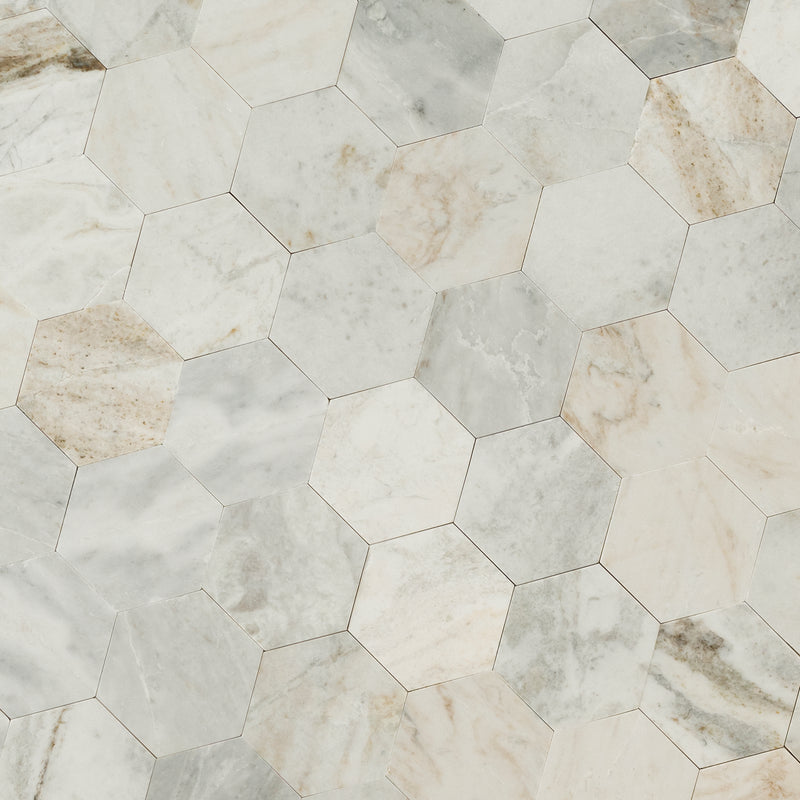 Arabescato Venato 10"x11.6" Peel and Stick Marble Mosaic Floor and Wall Tile - MSI Collection