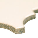 Antique white arabesque 10.83X15.5 glazed ceramic mesh mounted mosaic wall tile SMOT-PT-AW-ARABESQ product shot edge view